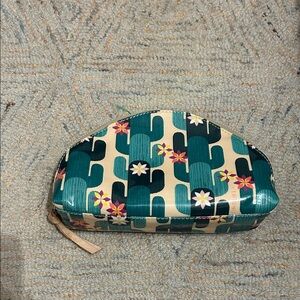 Consuela Cactus Print Cosmetic Bag - Green and Cream